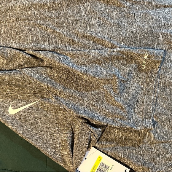 Nike Swim Men's Hydroguard Dri-FIT Stretch UPF 40+ Heather Rash Guard - Picture 5 of 5